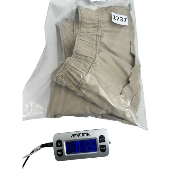 Loft Outlet Pants Womens Size Medium Beige Textured Jogger Woven Lyocell Tapered - Picture 10 of 10